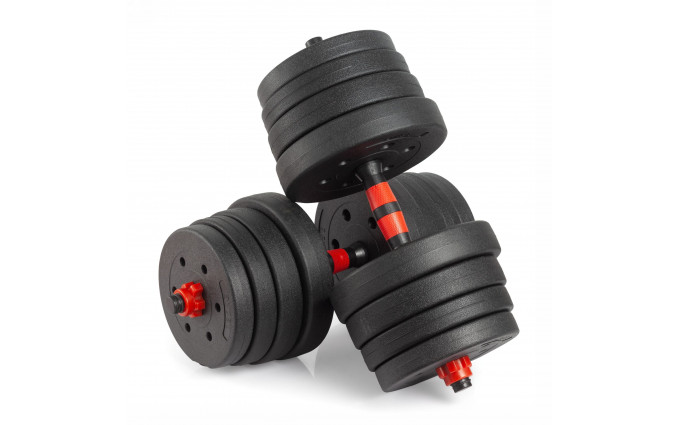 Гантели разборные с грифом, 30 кг. (2 шт. х 15 кг.) VictoryFit VF-DС300 Гантели разборные с грифом, 30 кг. (2 шт. х 15 кг.) VictoryFit VF-DС300